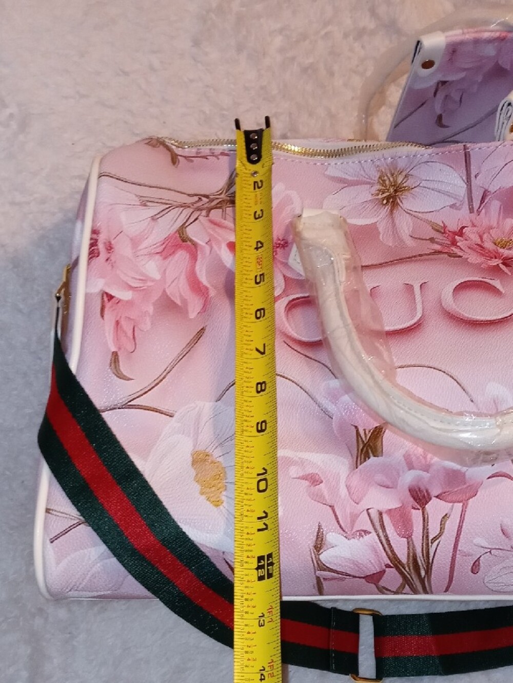 GUCCIDesigner Pink Floral Tote & Duffle Set - Picture 8 of 12